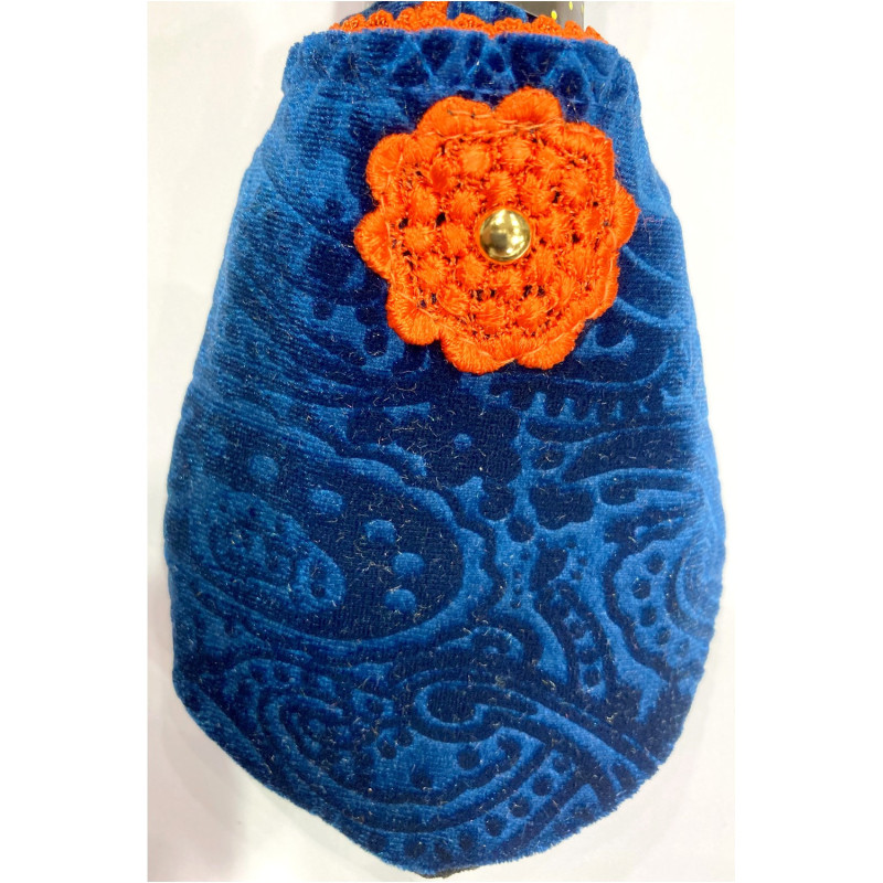 6 paires de chaussons velours Flor Orange
