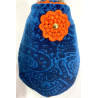 6 paires de chaussons velours Flor Orange
