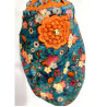 6 paires de chaussons velours Iris Orange