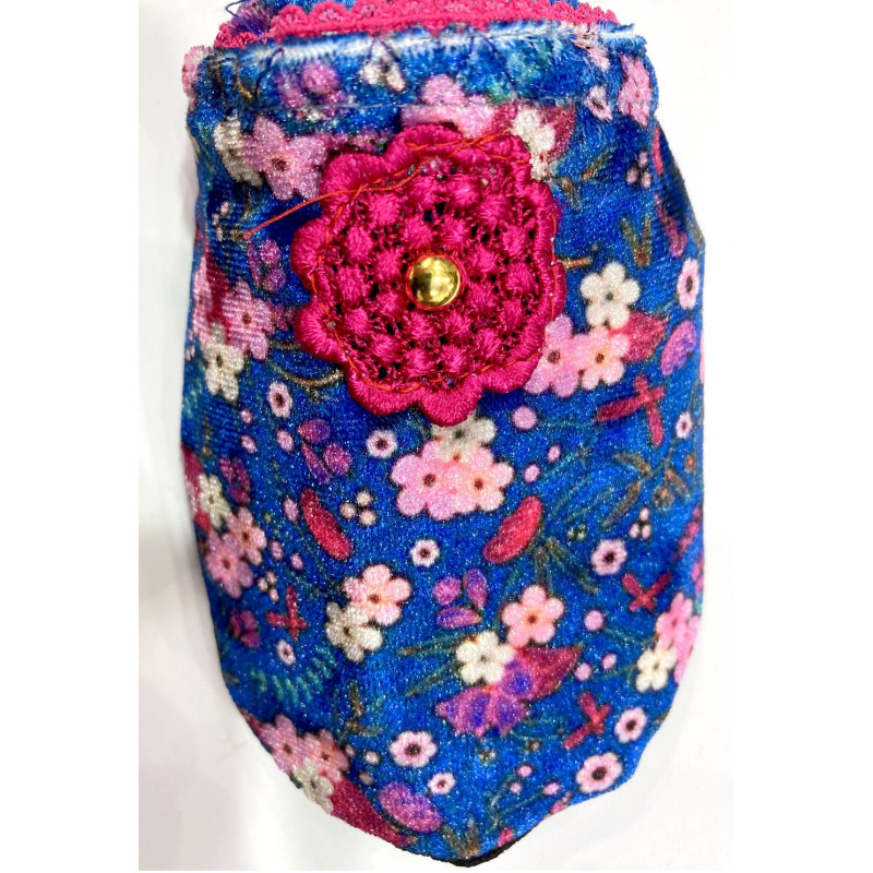 6 paires de chaussons velours Iris Pink