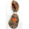 6 paires de chaussons velours Kyoto orange