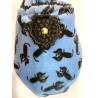 6 paires de chaussons Velours Miaou Bleu
