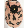 6 paires de chaussons Velours Miaou rose