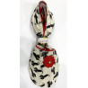 6 paires de chaussons Velours Miaou rouges