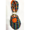6 paires de chausson velours Square Orange