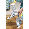 4 paires Tabis coton Pois noirs