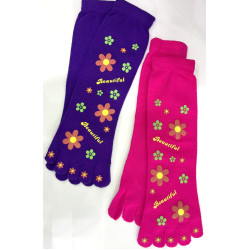 chaussettes-coton-5-doigts-Happyflowers-assortiment-de-2