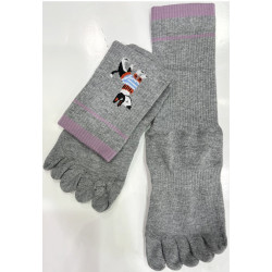 3 paires de chaussettes grises 5 Doigts Yoga Dogs