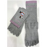 3 paires de chaussettes grises 5 Doigts Yoga Dogs