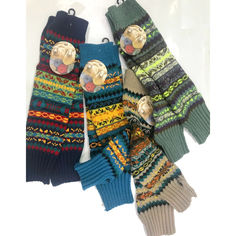 8 Paires Assorties Mitaines Manchons style norvégien
