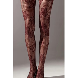 3 paires de collants Dentelle Iris Bordeaux