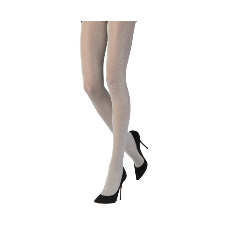 3 paires de Collants Semi opaque Argent Lurex