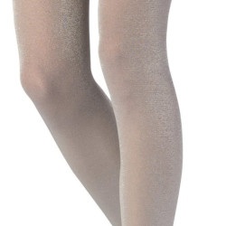 3 paires de Collants Semi opaque Argent Lurex