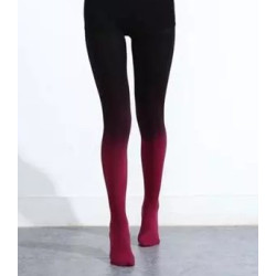3 paires de collant opaque dégradé rouge