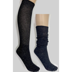 Assortiment de 10 paires Chaussettes  Mi bas coton lurex